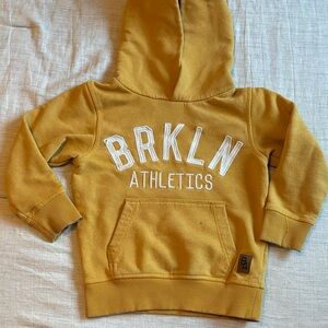 H&M Yellow BRKLN Athletics Kids Hoodie Size 2-4